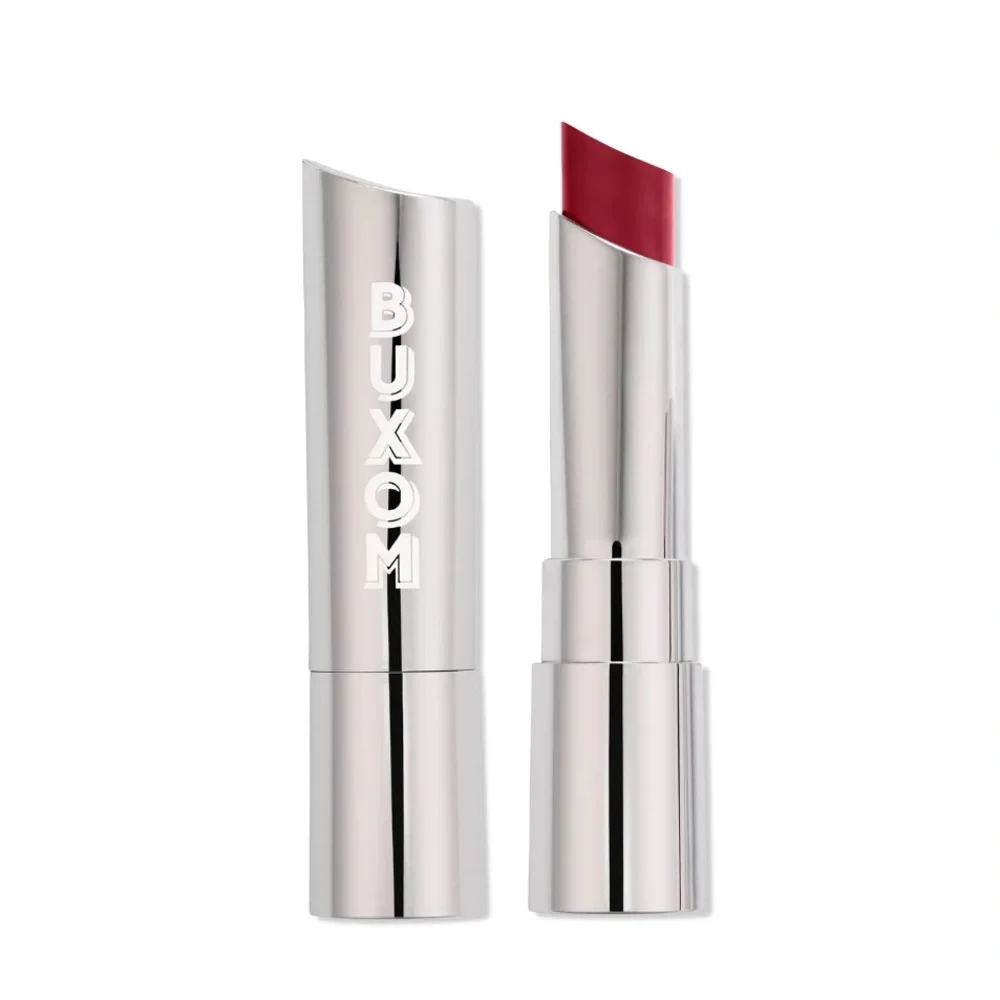 Buxom Full-On Plumping Red Satin Lipstick (Color: Sexy Vamp, Boysenberry Red)